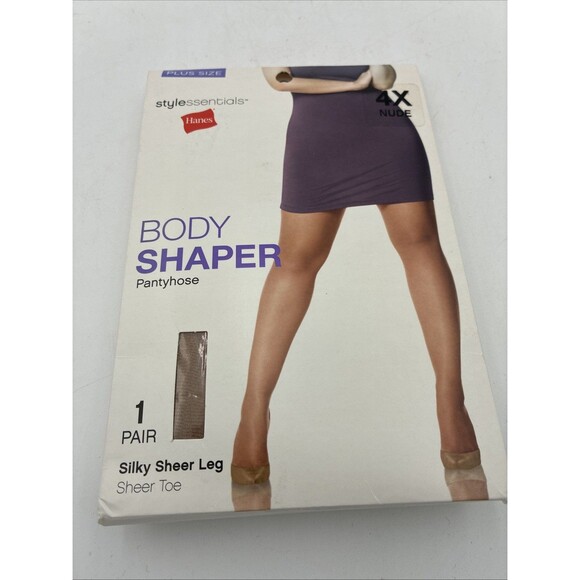 Hanes Sheer Plus Nude4X Pantyhose - Smooth, Sexy & Comfortable - Picture 1 of 3